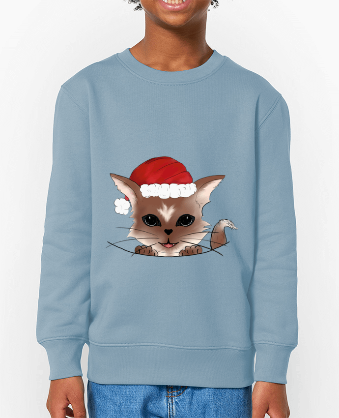 Sweat-shirt enfant Chat marron avec  bonnet Par  ZeroXIII