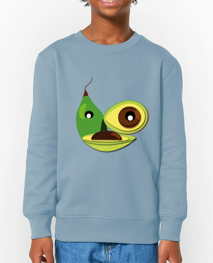 Sweat-shirt écoresponsable à col rond enfant avocat Par  Fridaé