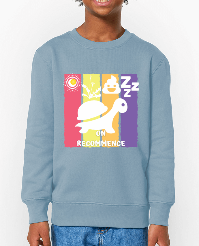 Sweat-shirt enfant Tortue On recommence Par  Cheerocki