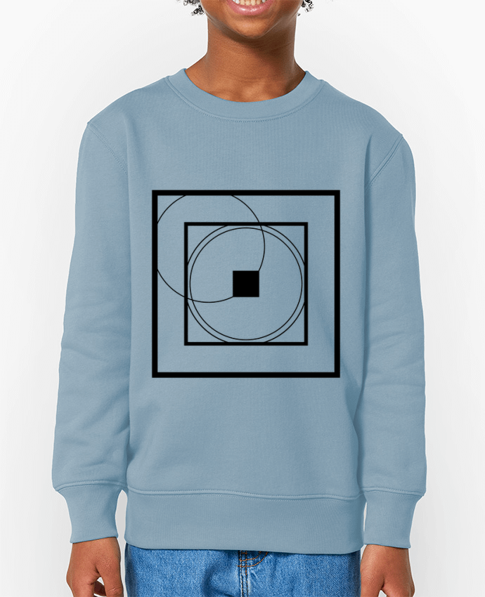 Sweat-shirt enfant Abstrait carrés et cercles Par  alexishirts