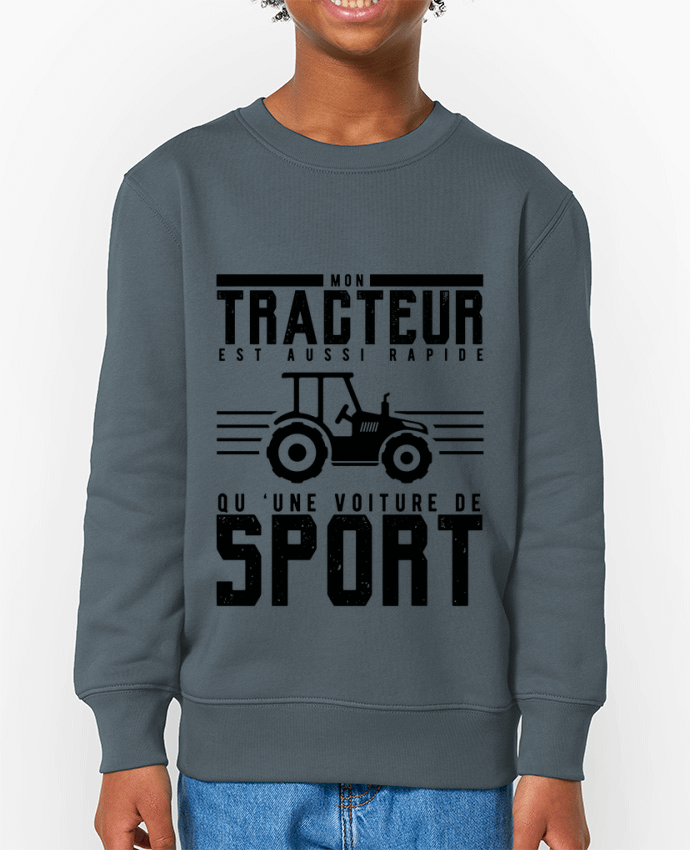 Sweat-shirt enfant Mon tracteur est aussi rapide qu'une voiture de sport Par  mkykamab