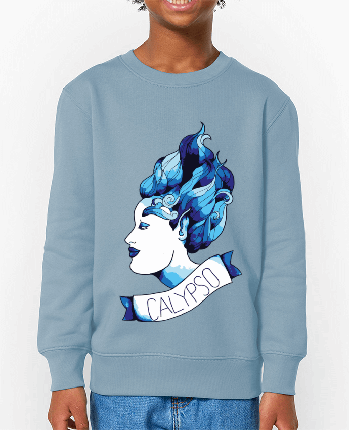 Sweat-shirt enfant calypso grise - tatoo old school - déésse des mers Par  Mello.Ve