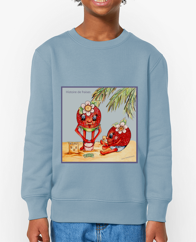Sweat-shirt enfant Histoire de fraises Par  Tanopoulos laura