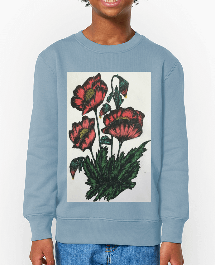 Sweat-shirt enfant flowers Par  Kaoutar fashiondesigner