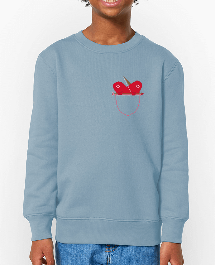 Sweat-shirt enfant LOVE IN POCKET Par  Santiaguen