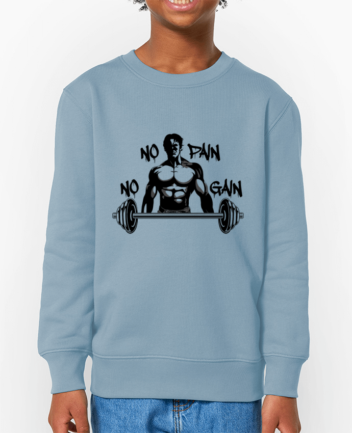Sweat-shirt enfant GYM NO PAIN NO GAIN Par  Nankurunaisa