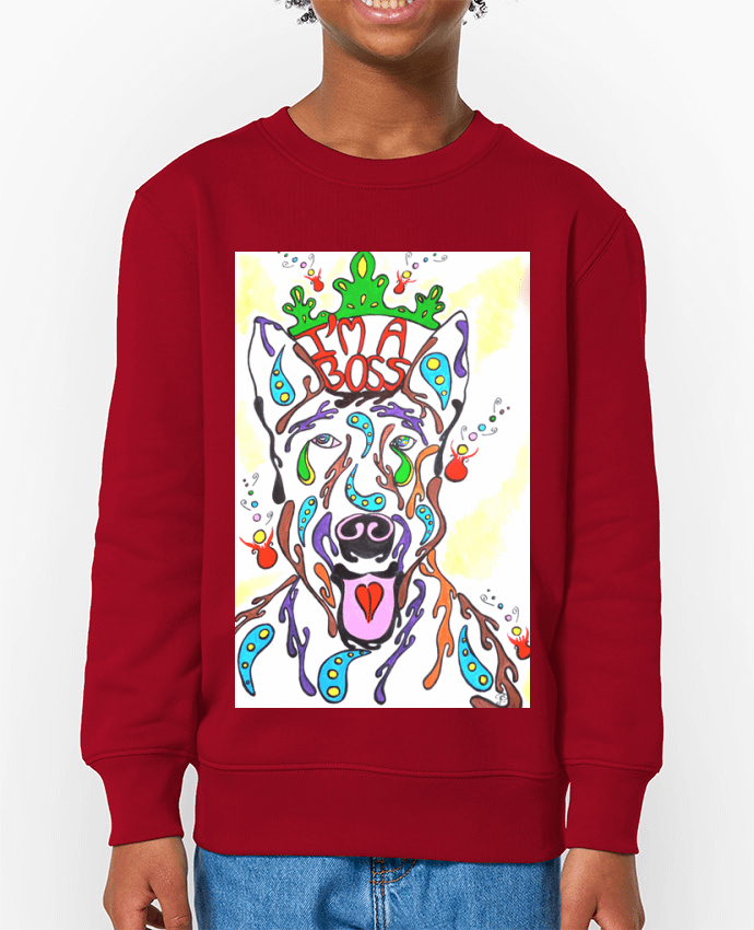 Sweat-shirt enfant Popdog American Stadffordshire terrier Par  Doudoueditions