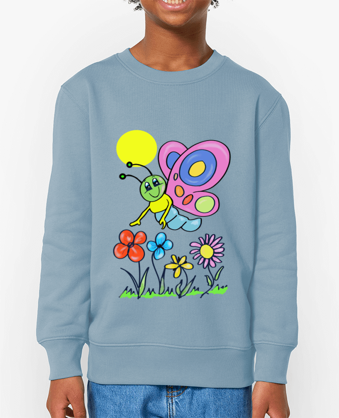 Sweat-shirt enfant Papillon et fleurs enfant. Par  Bief Designs.