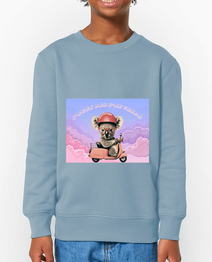 Sweat-shirt enfant Koala sur un scooter rose Par  mapetitefleur
