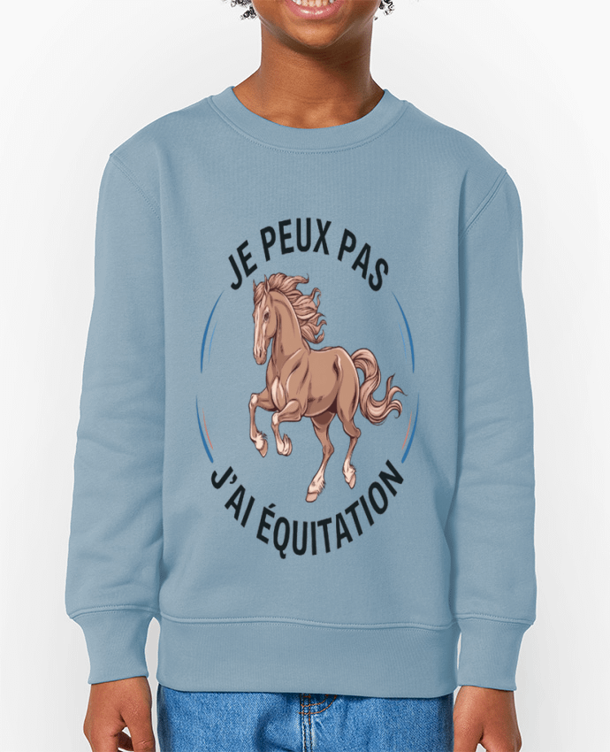 Sweat-shirt enfant je peux pas j'ai equitation Par  bwilfy