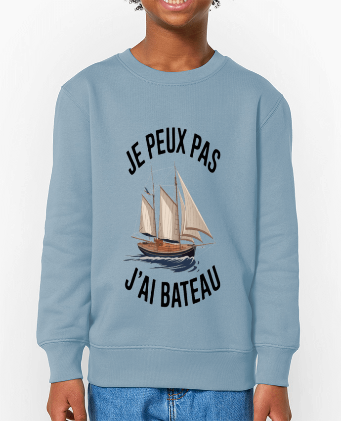 Sweat-shirt enfant je peux pas j'ai bateau Par  bwilfy