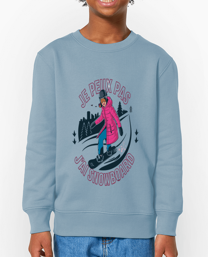 Sweat-shirt enfant je peux pas j'ai snowboard Par  bwilfy