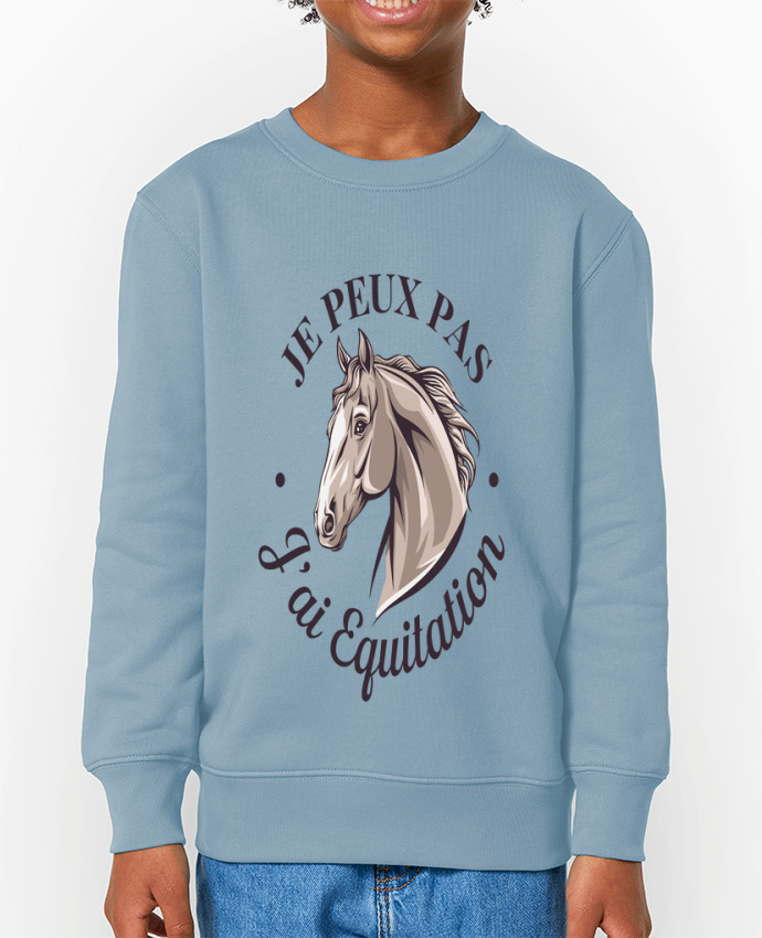 Sweat-shirt enfant je peux pas j'ai équitation Par  bwilfy