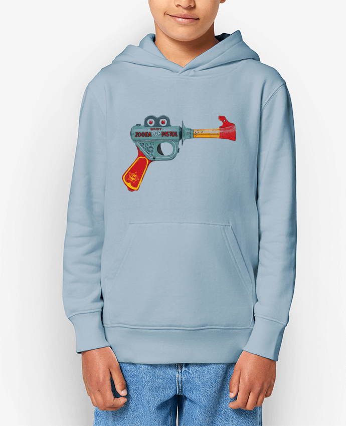 Sweatshirt à capuche écoresponsable enfant Gun Toy Par Florent Bodart