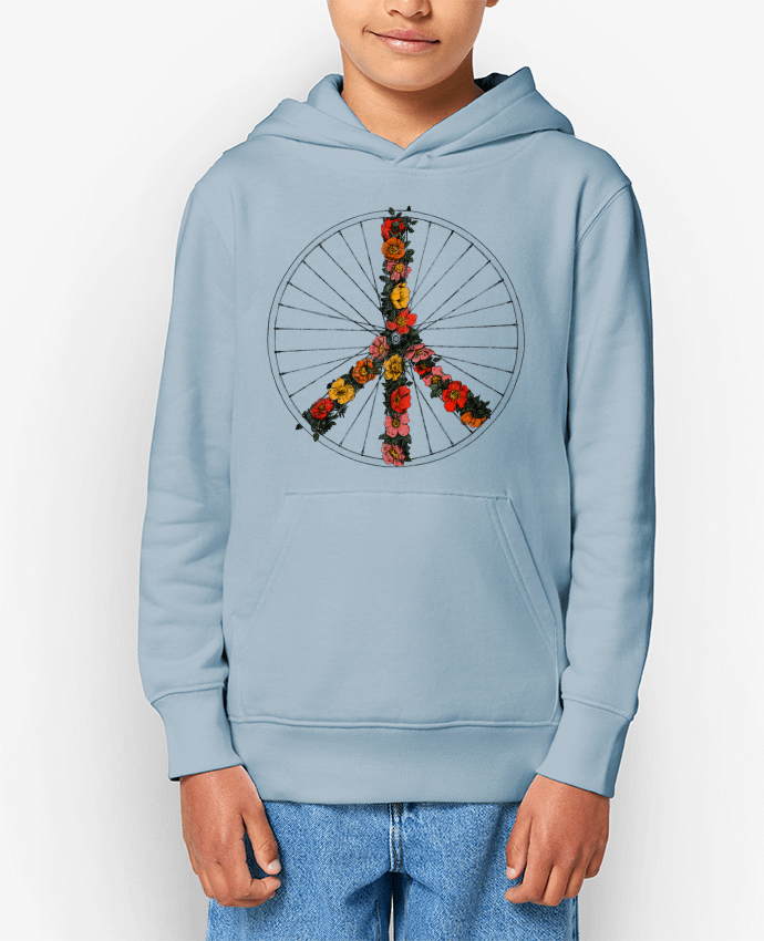 Sweat enfant Peace and Bike Par Florent Bodart