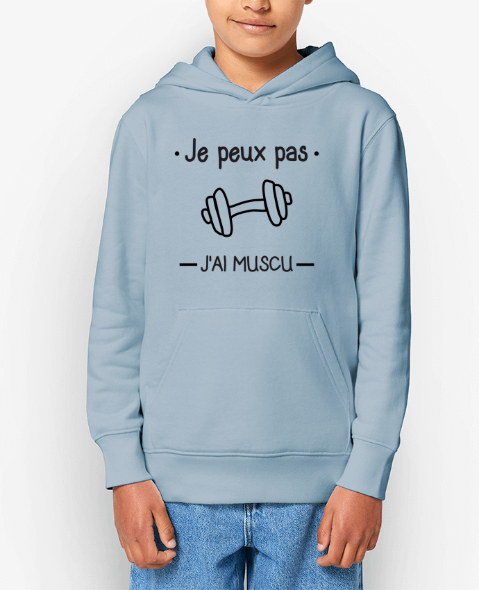 Sweat enfant Je peux pas j'ai muscu, musculation Par Benichan