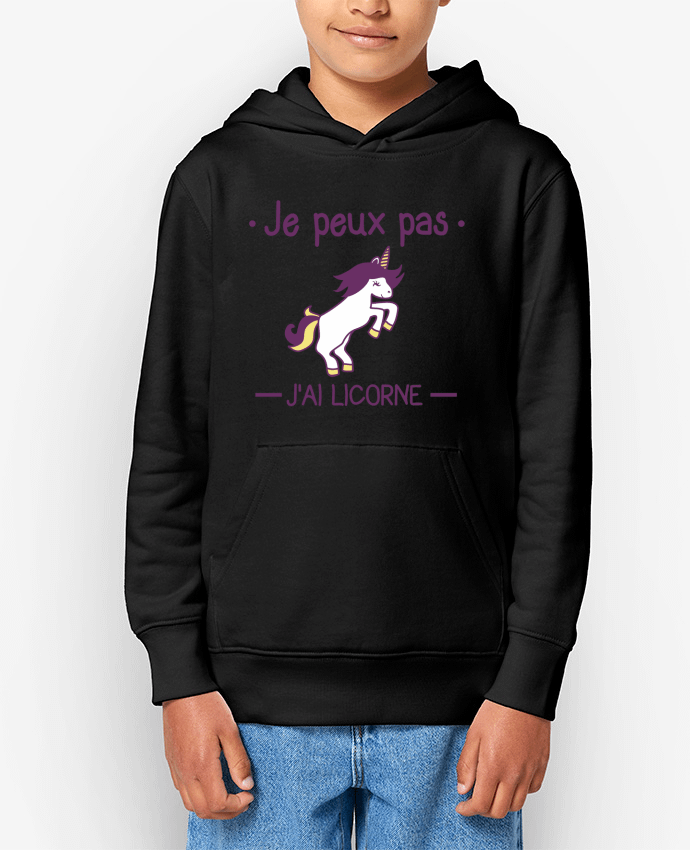 Sweat enfant Je peux pas j'ai licorne Par Benichan