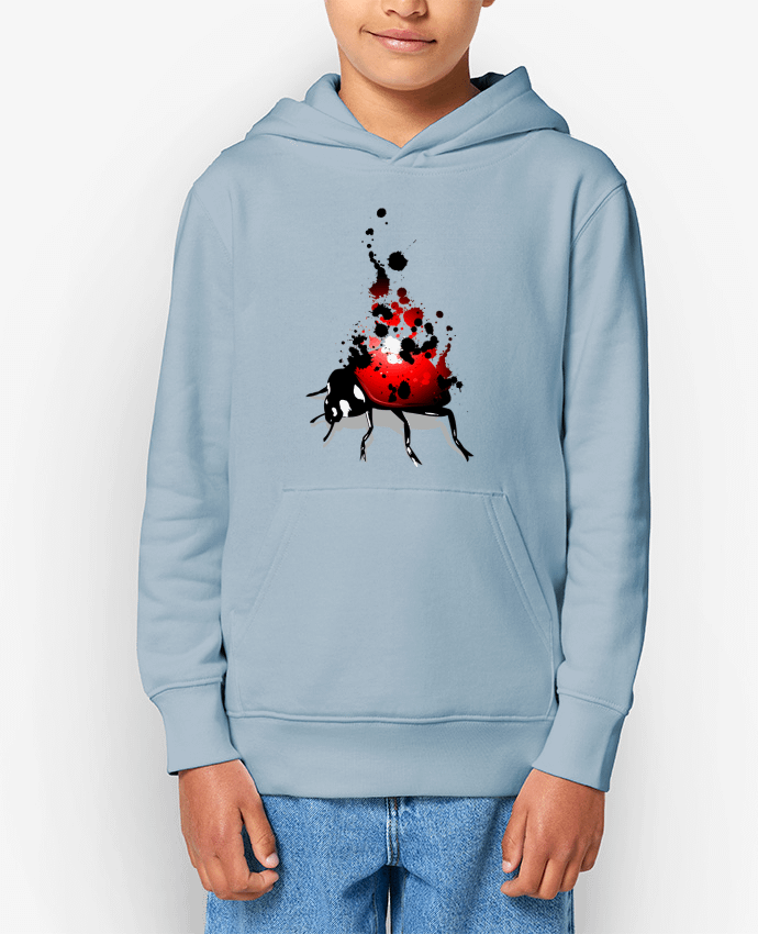 Sweatshirt à capuche écoresponsable enfant coccinelle Par Graff4Art