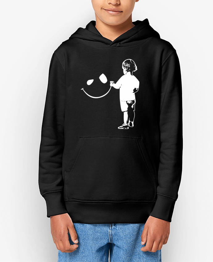 Sweatshirt à capuche écoresponsable enfant enfant Par Graff4Art