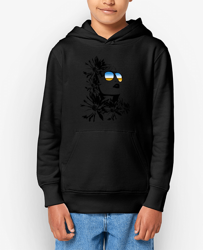 Sweatshirt à capuche écoresponsable enfant women Par Graff4Art