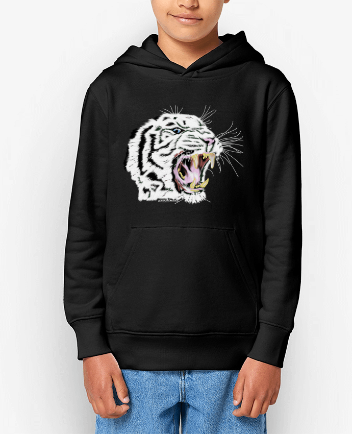 Sweat enfant Tigre blanc rugissant Par Cameleon