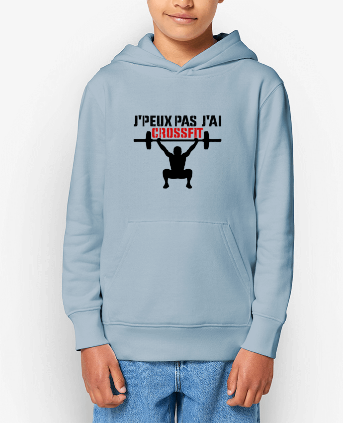 Sweatshirt à capuche écoresponsable enfant J'peux pas j'ai Crossfit Par tunetoo