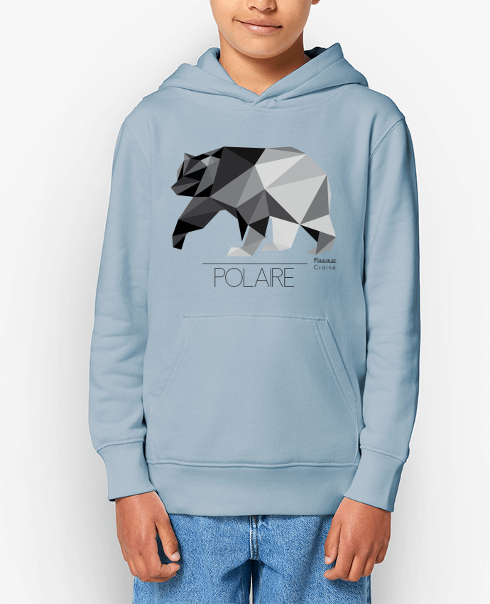 Sweat enfant Ours polaire origami Par Mauvaise Graine