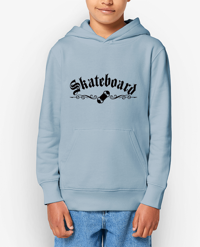 Sweatshirt à capuche écoresponsable enfant Skateboard Par Freeyourshirt.com
