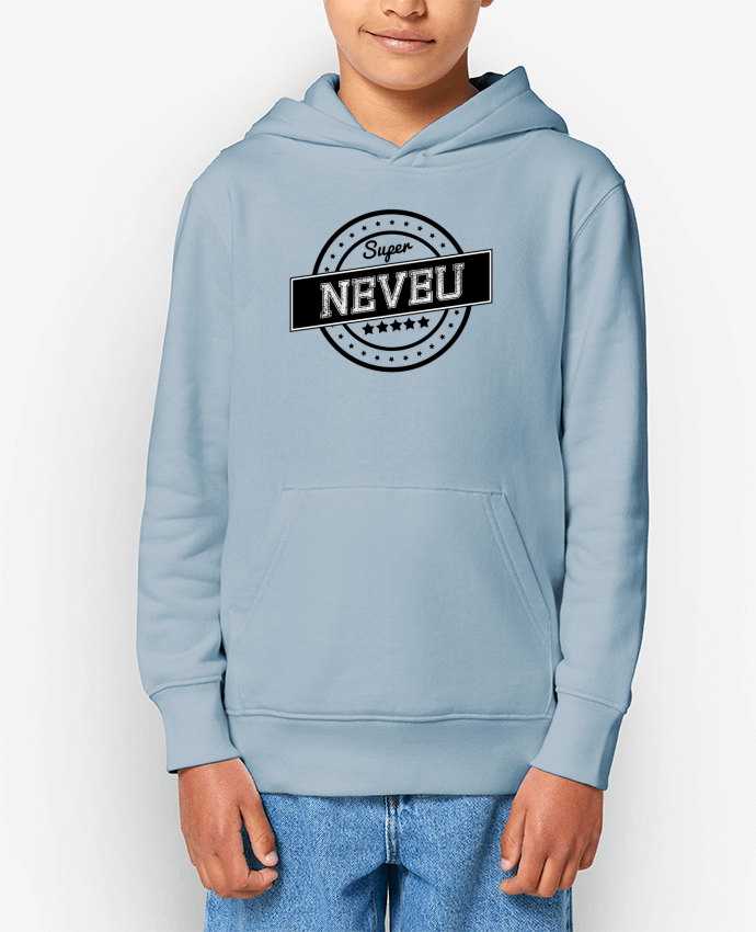 Sweatshirt à capuche écoresponsable enfant Super neveu Par justsayin