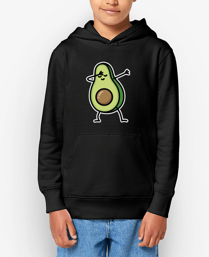 Sweatshirt à capuche écoresponsable enfant Avocado dab Par LaundryFactory