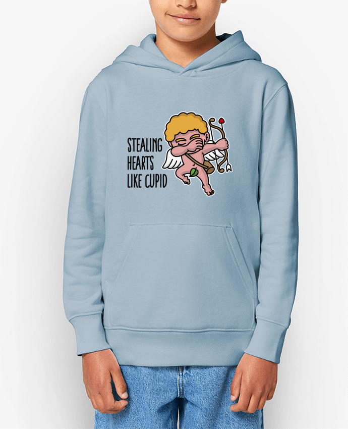 Sweatshirt à capuche écoresponsable enfant Stealing hearts like cupid Par LaundryFactory