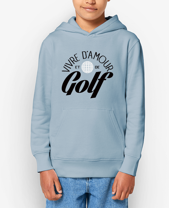 Sweat enfant Vivre d'Amour et de Golf Par Freeyourshirt.com