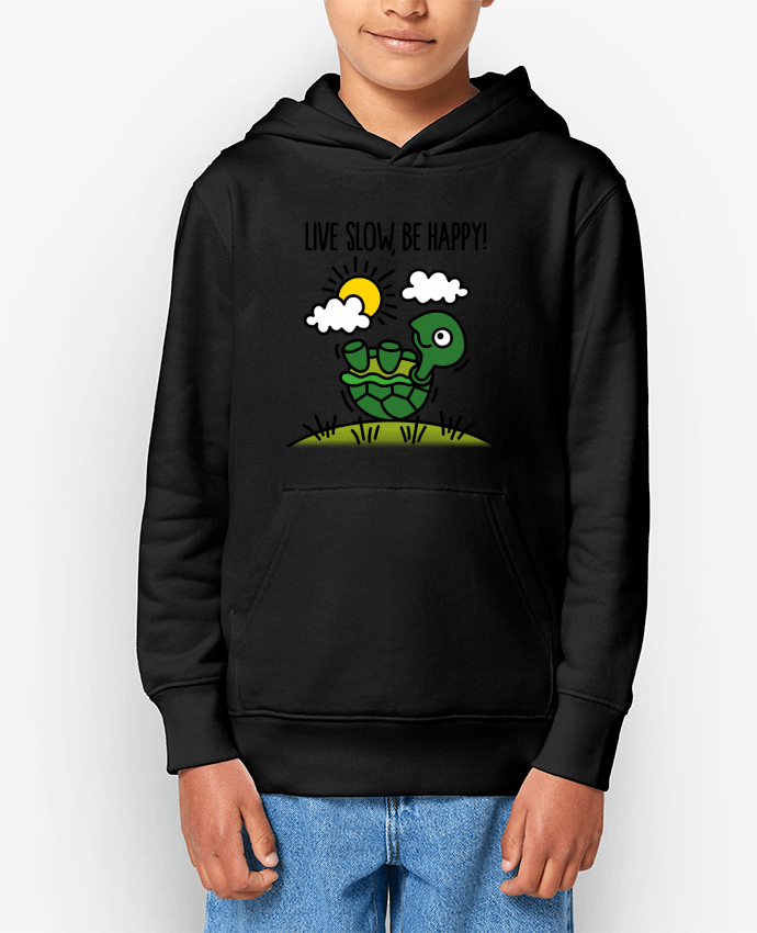 Sweat enfant LIVE SLOW BE HAPPY Par LaundryFactory