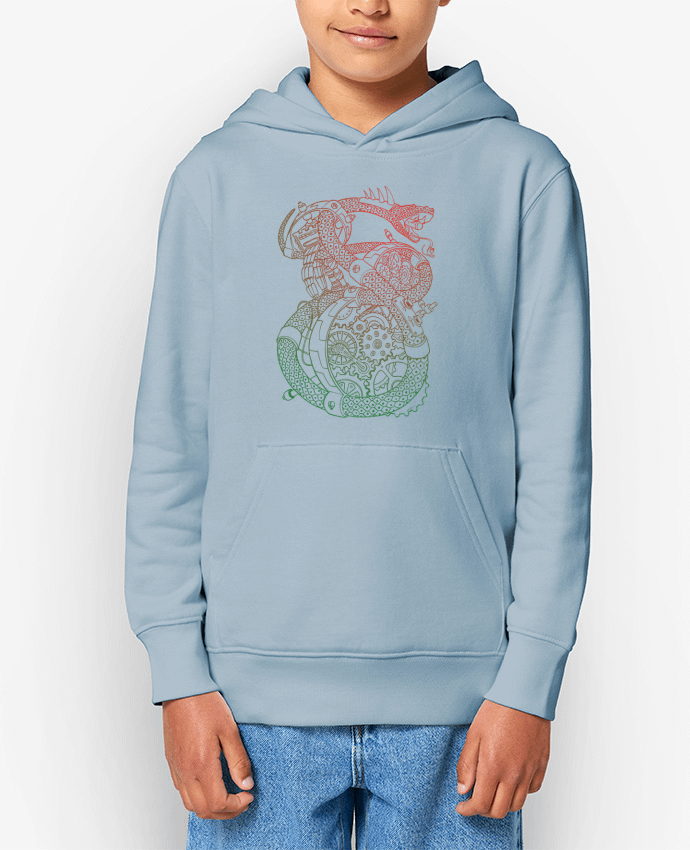 Sweatshirt à capuche écoresponsable enfant Méca Serpent Par TOMI AX