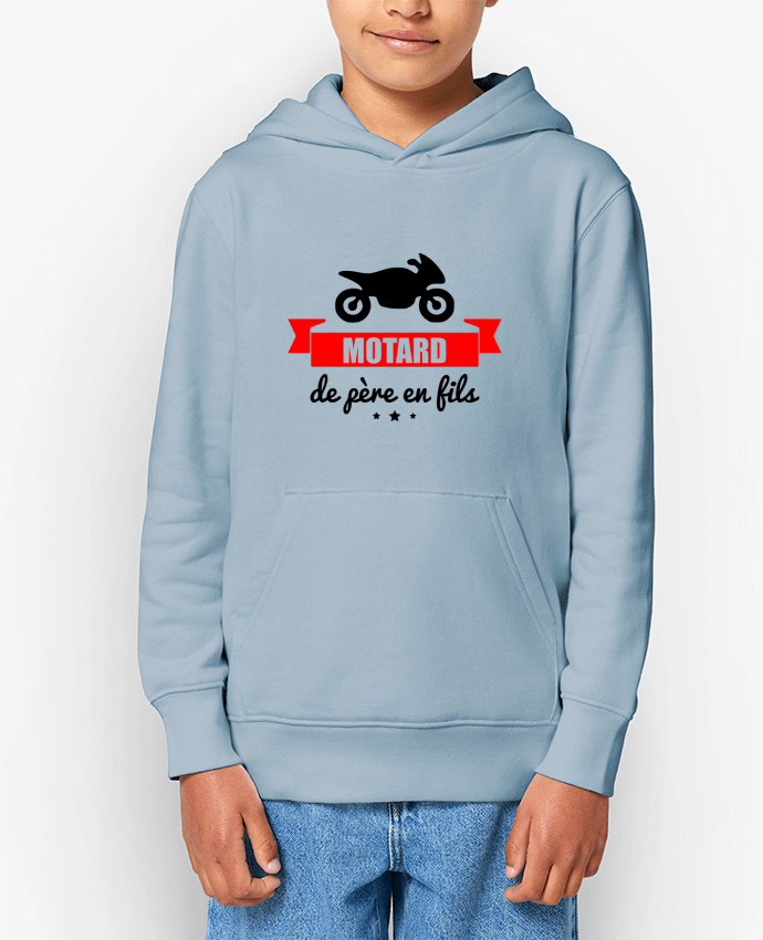 Sweat enfant Motard de père en fils, moto, motard Par Benichan
