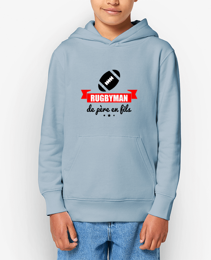 Sweat enfant Rugbyman de père en fils, rugby, rugbyman Par Benichan