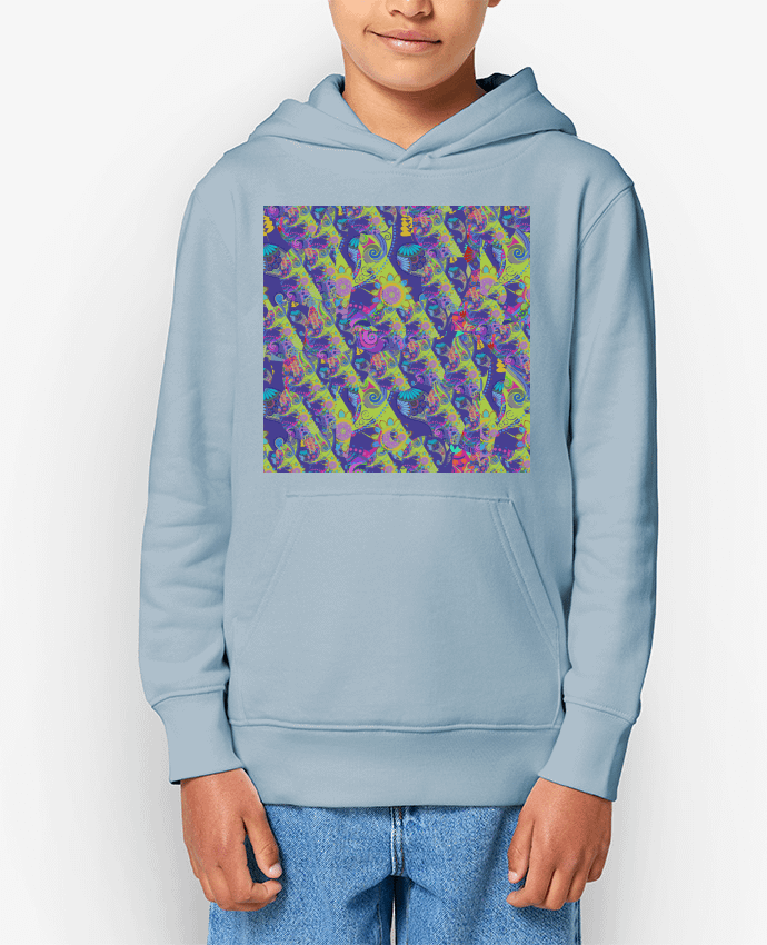 Sweatshirt à capuche écoresponsable enfant Paisley Mix 6 Par L'Homme Sandwich