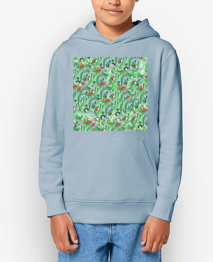 Sweatshirt à capuche écoresponsable enfant Paisley Mix 5 Par L'Homme Sandwich