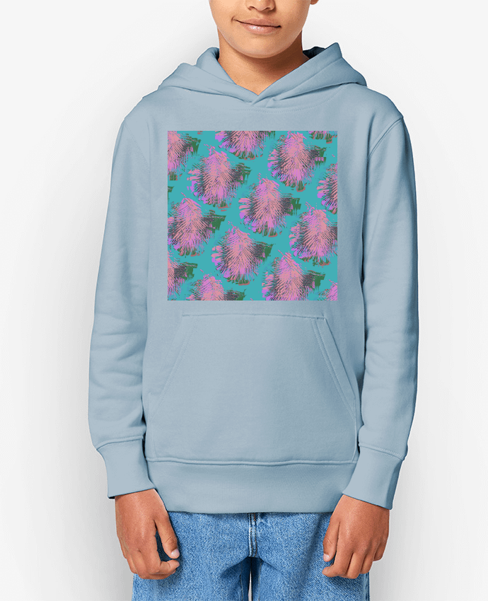 Sweatshirt à capuche écoresponsable enfant Pink Palms Par L'Homme Sandwich