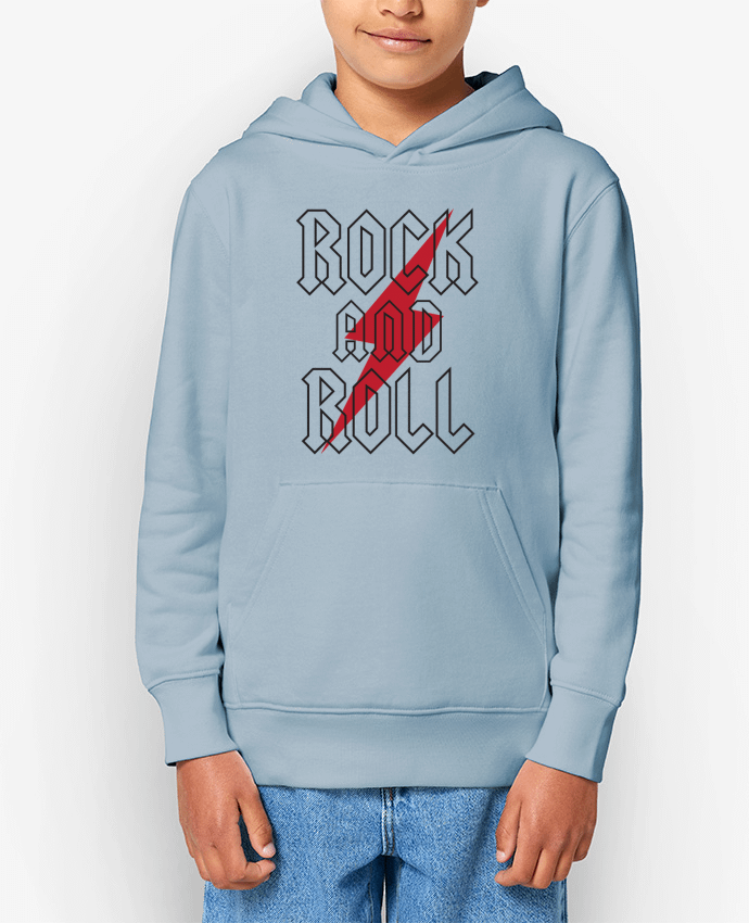 Sweatshirt à capuche écoresponsable enfant Rock And Roll Par Freeyourshirt.com