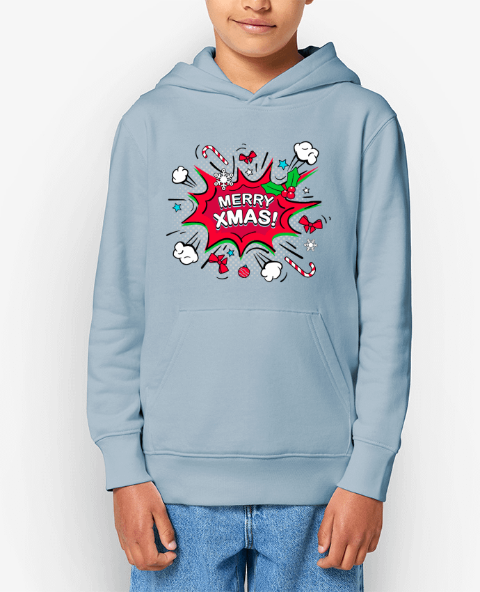 Sweatshirt à capuche écoresponsable enfant Merry XMAS Par MAX AND MORE