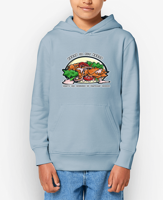 Sweatshirt à capuche écoresponsable enfant Kebab or not Kebab ? Par TOMI AX