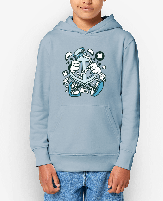 Sweat enfant Ancre de bateau Cartoon | By Kap Atelier Cartoon Par Kap Atelier
