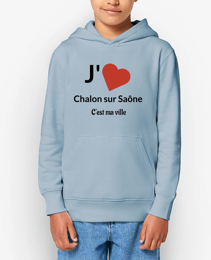 Sweat enfant J'aime ma ville Chalon sur Saône Par Lewismarquee