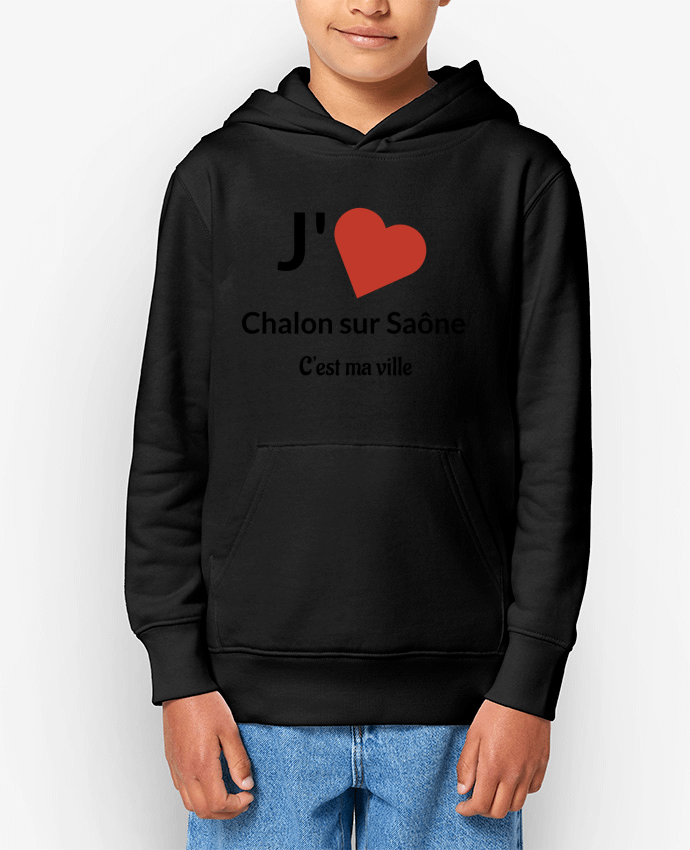 Sweat enfant J'aime ma ville Chalon sur Saône Par Lewismarquee