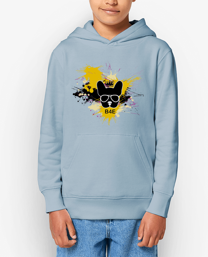 Sweat enfant Bouledogue Français jaune peinture Par Toncadeauperso