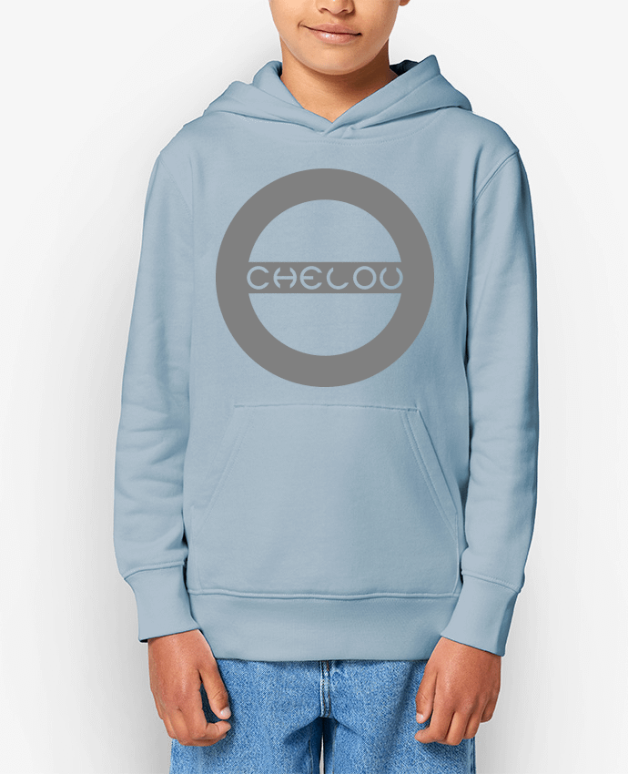 Sweatshirt à capuche écoresponsable enfant Chelou - Emblème Par Chelou