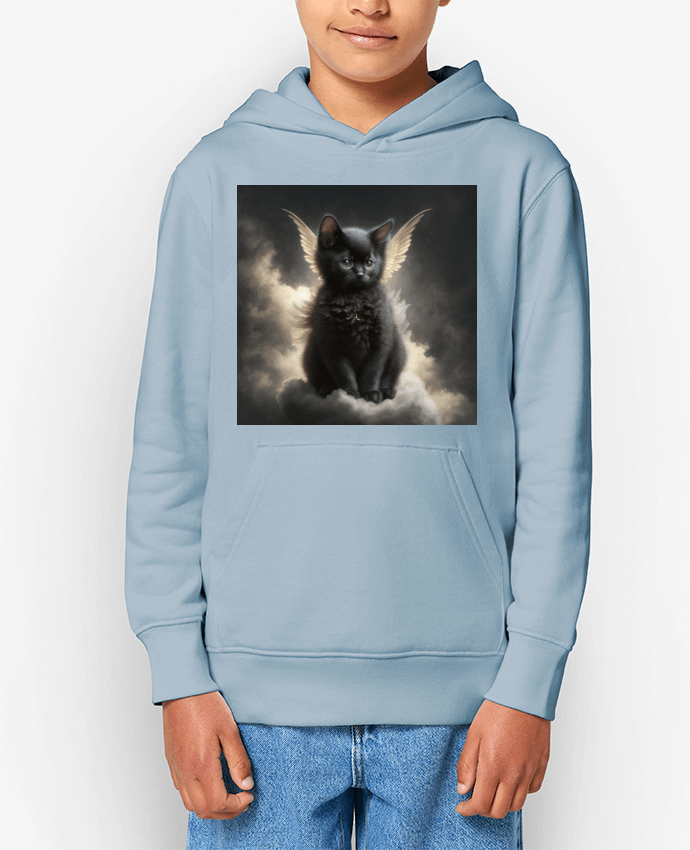 Sweat enfant Chat Noir Ange Par NewDesignPhoto