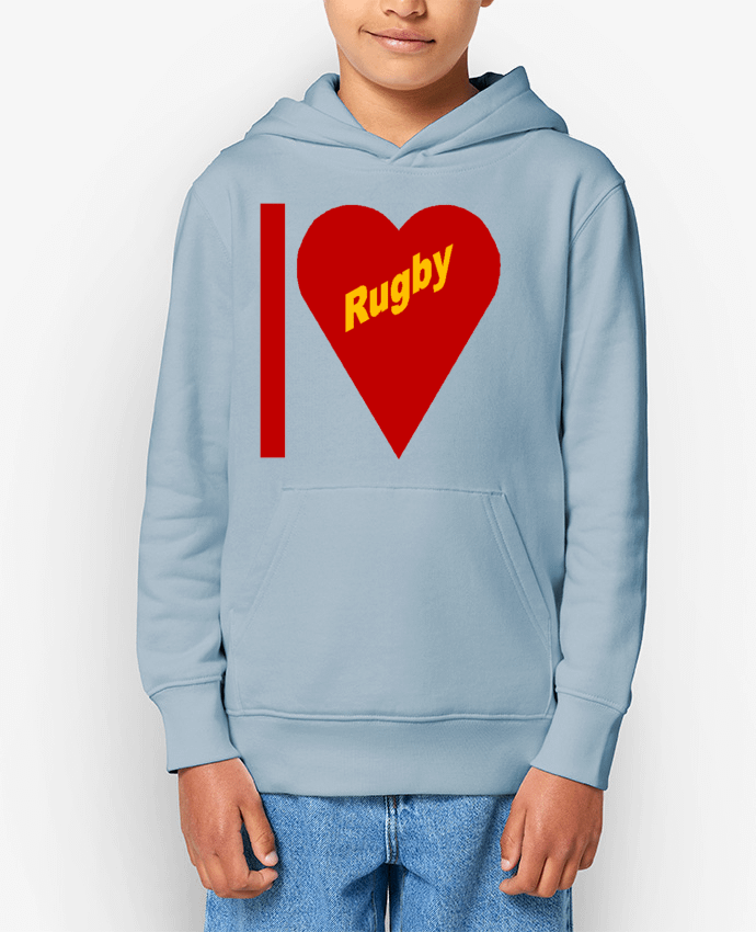 Sweat enfant I  LOVE  RUGBY Par FIRST  STAR