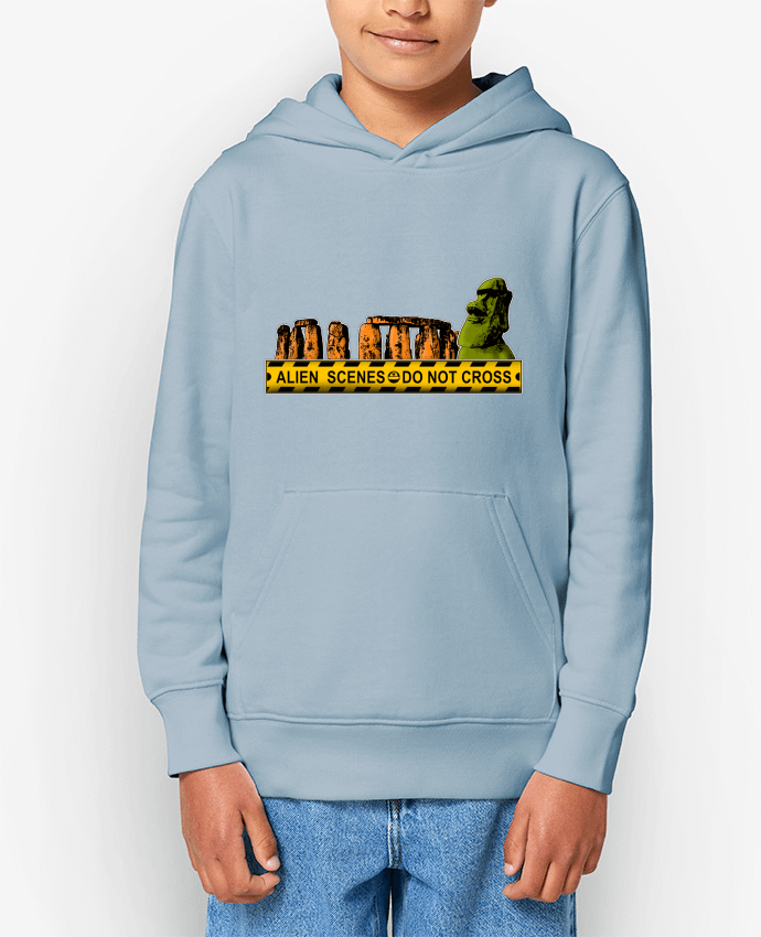Sweat enfant Alien Scenes - Moaï et Stonehenge Par Geronimo Gorilla SylverBack